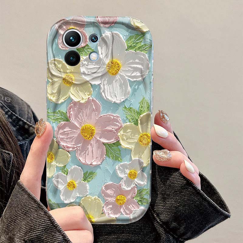 For Huawei Honor 400 200 Pro 90 Lite X9D X7D X9B X8C X8A X8B X7B X6A X6C X5C X6B X7A X5B X8 X5 Plus X9C Oil Painting Flower Case