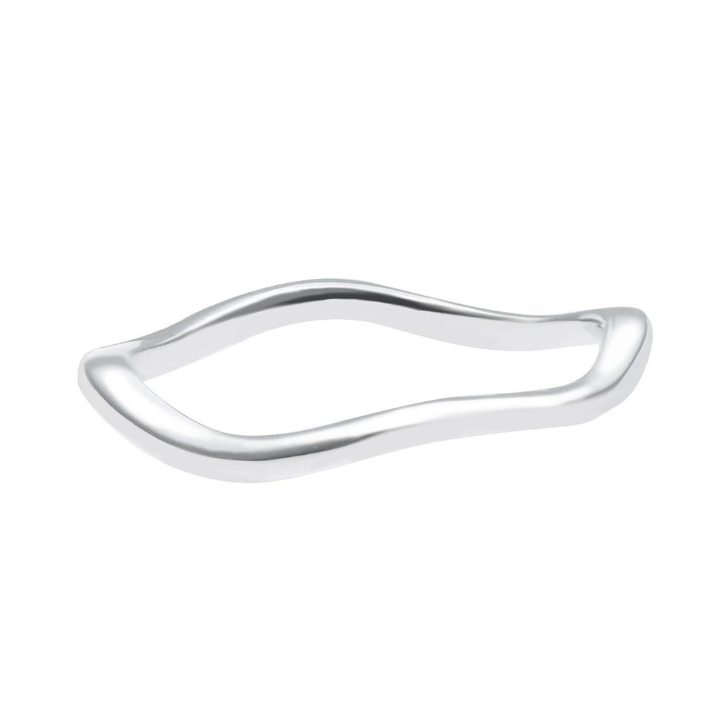 Lala Christie Dam Rosa Liten Ring, Silver 925, Vågformad Design, Storlek 3