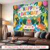 Party Backdrop Dinosaur Jungle Cake Flat Dinosaurs Balloons Studio Hanging Event Photo Background Front Door Decor