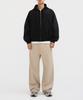 Underoff Crop Hooded Zip-Up Work Jacket Brown