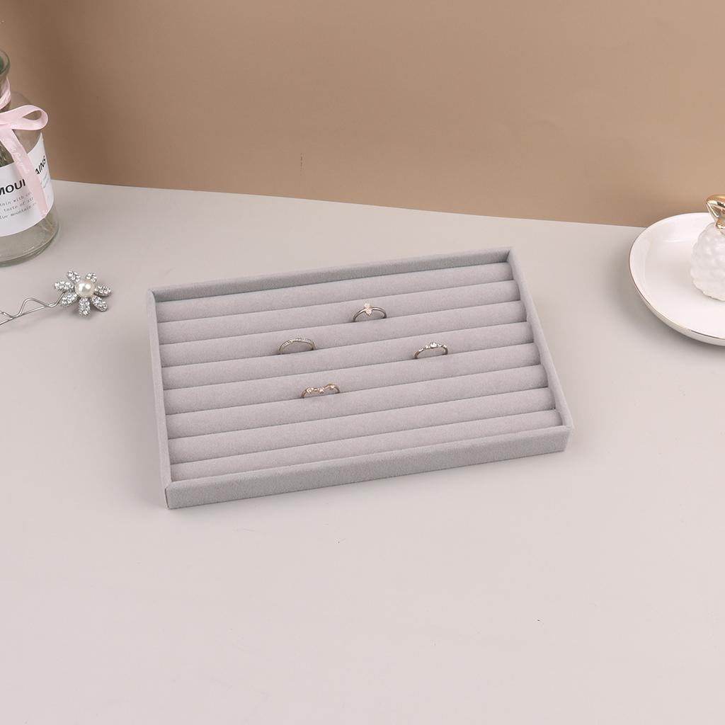 Terciopelo Exhibidor de Joyería Apilable Exquisito Soporte para Joyas Portátil Organizador de Anillos Pendientes Collares Caja organizadora para chicos