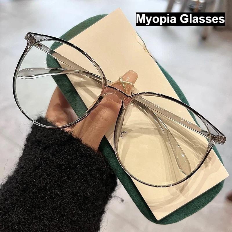 

0 до -4.0 Очки для близорукости Сверхлегкая матовая большая оправа Очки для близорукости с защитой от синего света Резиновые линзы для очков -2.5