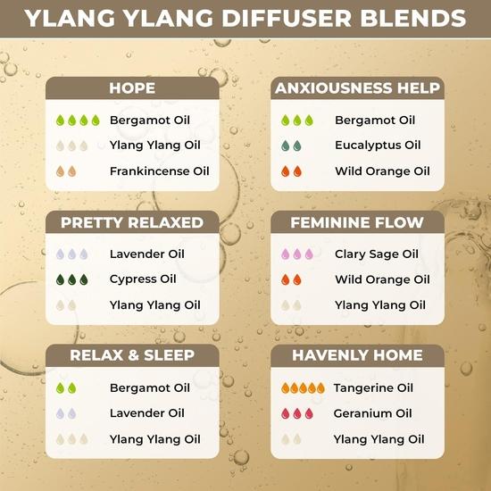 100% Roślinny Olejek Eteryczny Ylang Ylang do Pielęgnacji Skóry, Włosów i Masażu | Olejek Ylang Ylang Najwyższej Jakości do Dyfuzora i Aromaterapii