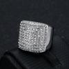 Ring New Hip-hop Ring Gold-plated Four-layer Full Diamond Luxury Men's Ring