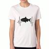 T-shirt en coton pour femme motif arête de poisson, Coton premium graphique, Durable, Mode décontractée. T-shirt Illustration Squelette de Poisson Amusant, Idée Cadeau Unisex Unique, Style, C