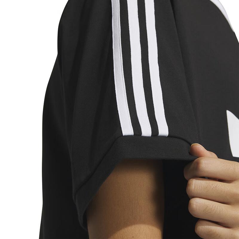 adidas Logo Sport Casual Pullover T-shirt Girocollo Uomo Top Neri IW6309