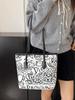 Damen 2025 Graffiti Canvas Tote - Schulterhandtasche mit großem Fassungsvermögen