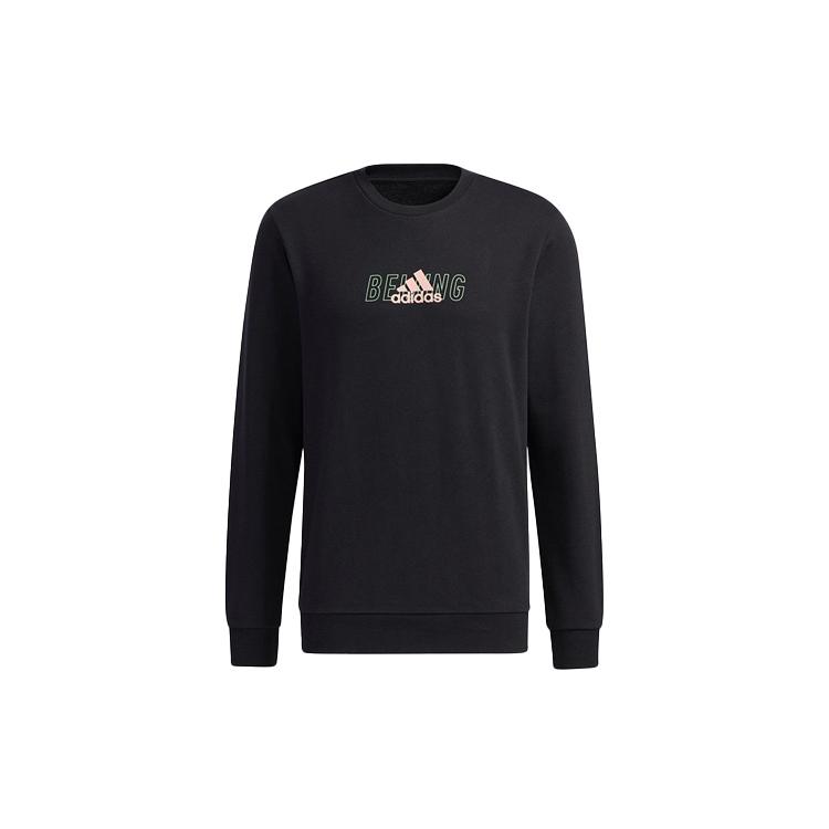 adidas Sweatshirts Men's Black Crew Neck Moderate Regular GS2212