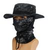 Sombrero de Pesca Camuflaje Hombre, Gorro Boonie Ala Ancha con Pasamontañas, Plegable, Accesorio Táctico Exterior