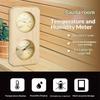 Dual Temperature And Humidity Meter Wall Mounted 2 In 1 Wooden Sauna Thermometer Hygrometer For Hotel Sauna Room