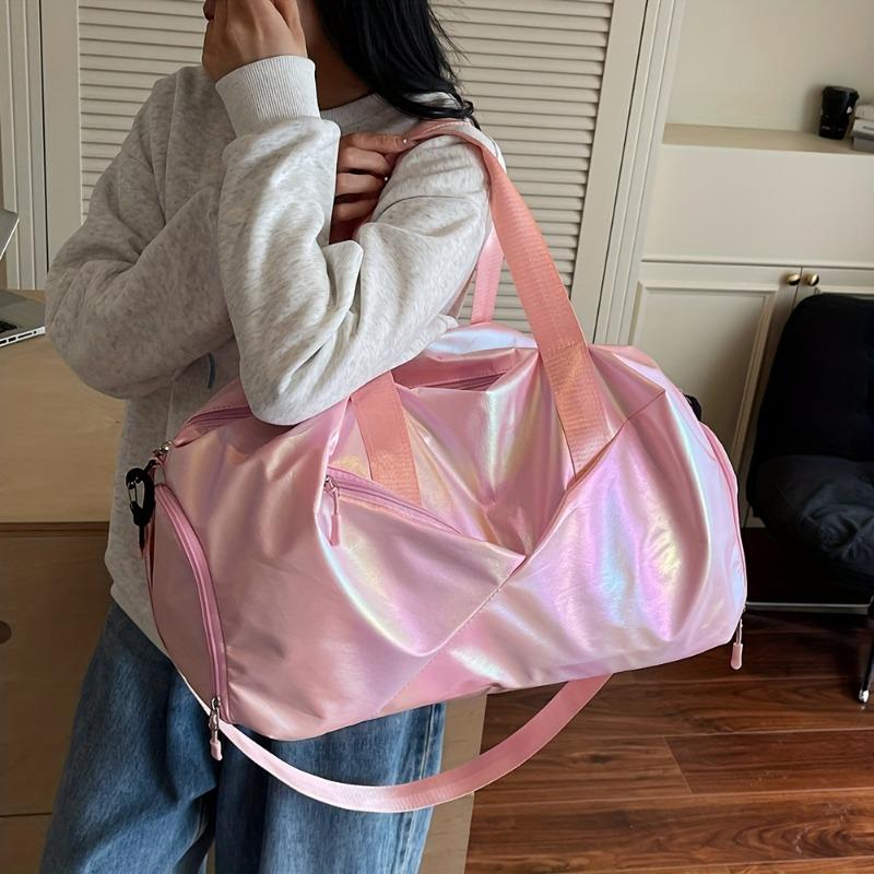 Damen Sport- und Reisetasche mit großem Fassungsvermögen - Sport-Tote aus Nylon mit Schuhfach, verstellbarem Riemen, ideal für Fitness, Reisen, Geschäftsreisen