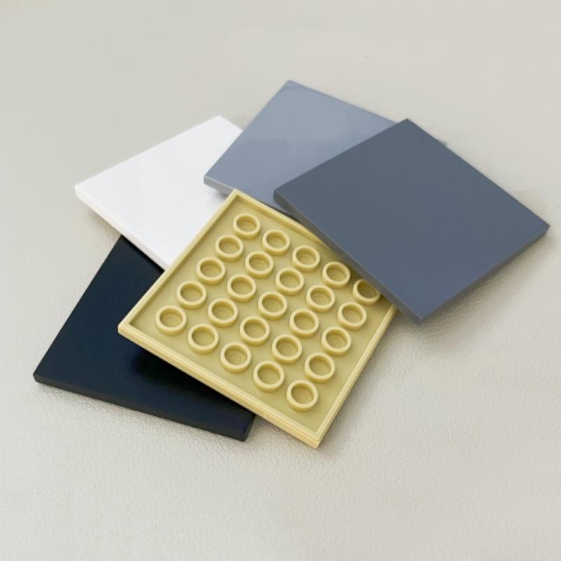 Activating Toys Light Grey 6881 10202 Tile 6 X 6 With Bottom Tubes Brick Collections Bulk Modular Gbc Toy For Technical Moc Diy Buildings Blocks Compatible