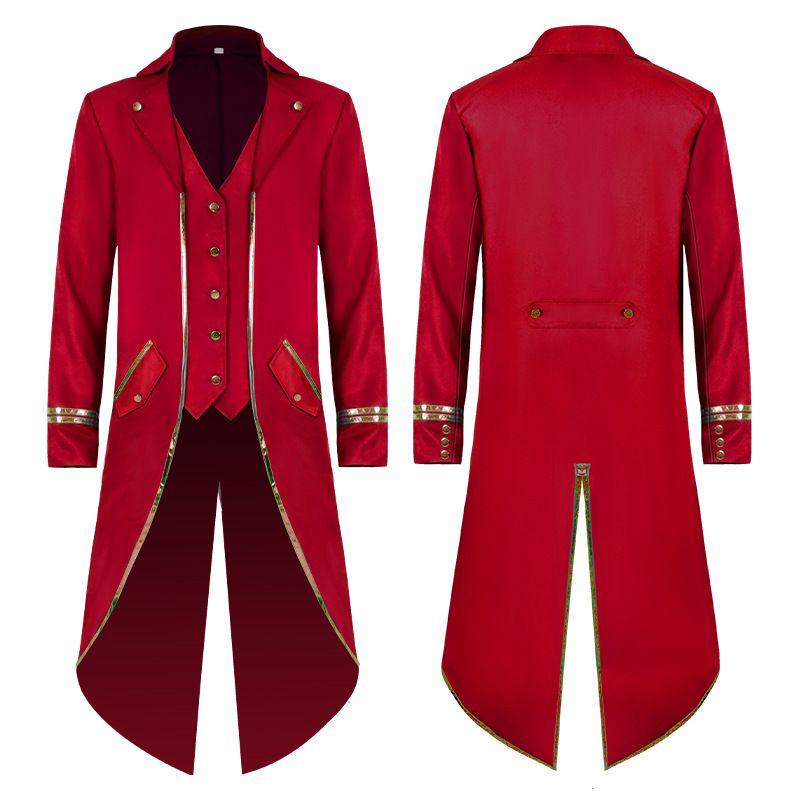 Tailcoat Steampunk Long Tuxedo Medieval Prince Victorian Gothic Coat  Halloween