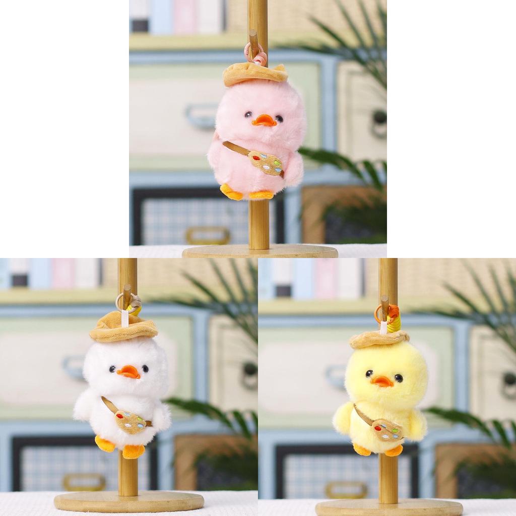 Plush Duck Hanging Ornament With Cartoon Hat For Wedding Decor And Kids Room Gift