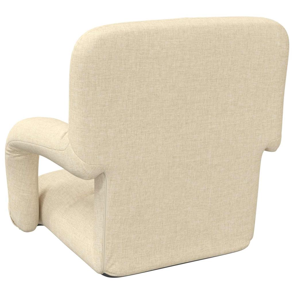 Adjustable Floor Chair with Armrests 5 Position Reclining Backrest Fabric
