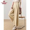Yu Zhaolin Women's Summer Cropped Wide-Leg Casual Pants Y52X067