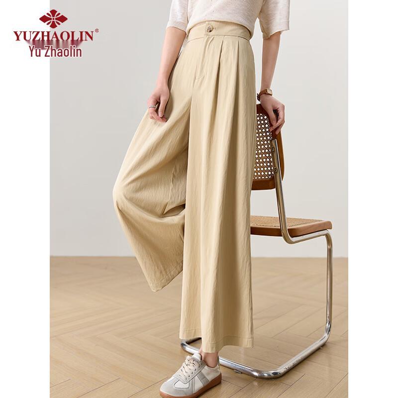 Yu Zhaolin Women's Summer Cropped Wide-Leg Casual Pants Y52X067