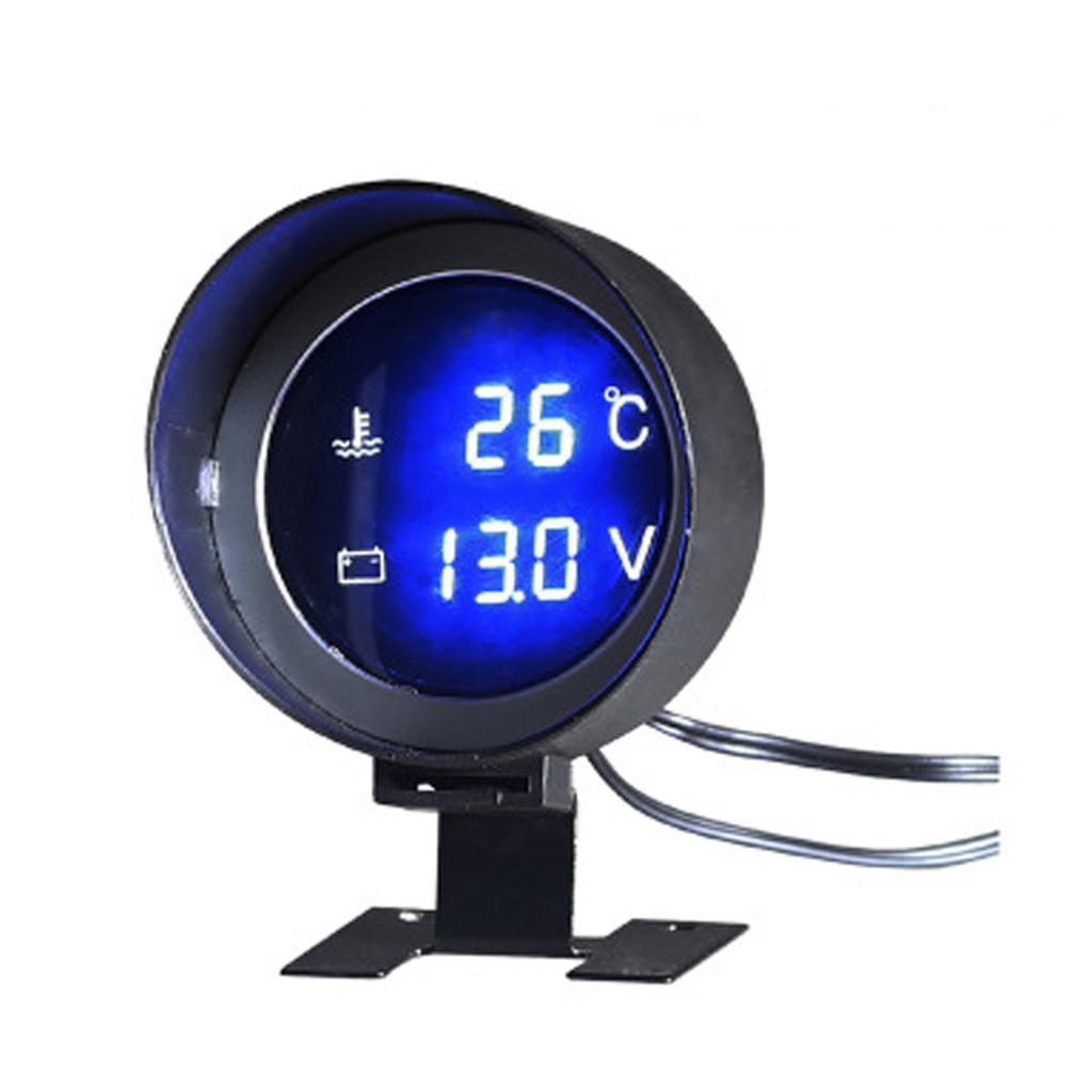 Auto Car Water Temp Gauge Voltmeter DC 12/24V For Car Temperature Sensor 10mm-21mm Universal for Car Vehicle Truck Digital Gauge