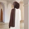Ramadan Muslimischer Schimmer Strass Jersey Baumwolle Hijab Schal für Damen Einfacher Kopfschal Schal Wickeltuch Islamisches Stirnband Turban Bandana