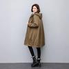 Women's 2024 Winter Fleece-Lined Hooded Parka: Loose Mid-Length Thickened Workwear Cotton Coat