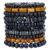 Hot-selling handmade beaded bracelets, men's retro ethnic style multi-layer stacked wooden beads, tree of life bracelet accessories