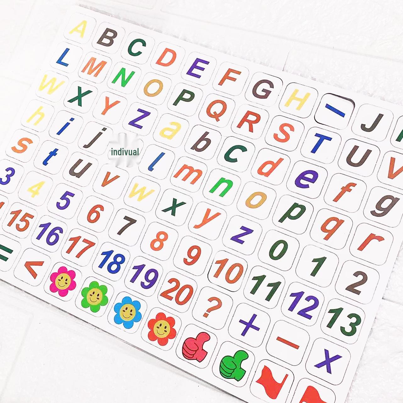 Magnetic Learning Board: Uppercase & Lowercase Letters, Numbers, Early Childhood Math & Literacy Teaching Aids Uppercase Lowercase Letter Number Stickers