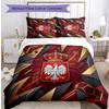 Set Biancheria da Letto Stampata Calcio Polonia 3 Pezzi Set Copriletto Traspirante Accogliente come Regalo per Inaugurazione Casa o Festa