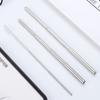 Stainless Steel Telescopic Straw Color Three-Section With Aluminum Alloy Storage Tube Sleeve Blue