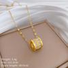 **Lively Women's Necklace: Titanium Steel & Gold-Plated Copper Clavicle Chain**
