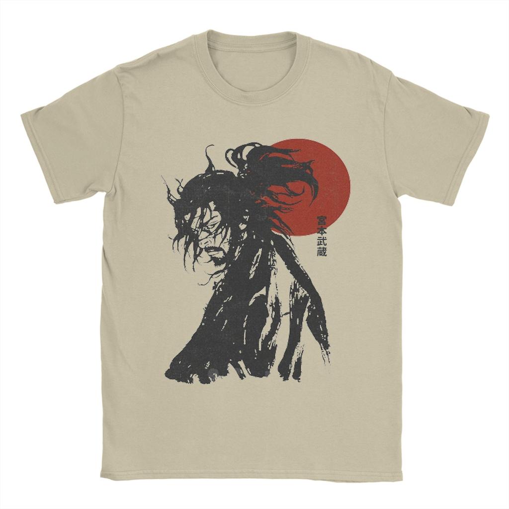 Vagabond Miyamoto Musashi T Shirt for Men 100 Cotton Leisure TShirts Crew Neck Tee Shirt Short Sleeve Clothes Gift Idea