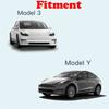 Nakładka na klamkę samochodową Custom Upgrade Włókno węglowe Nakładka na klamkę do Tesla Model 3 Y Zestaw 4 sztuk (Wysoka jakość)