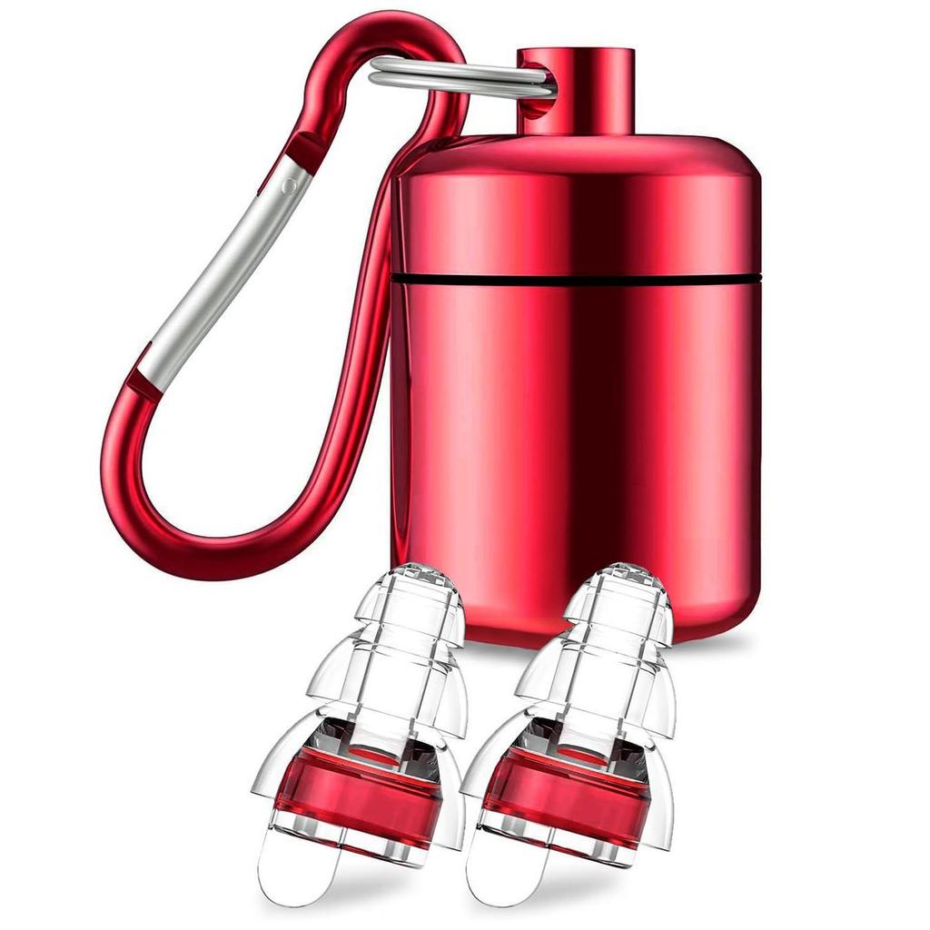 High-Quality Soundproof Silicone Earplugs with Filter and Waterproof Storage Case for Music and Flights