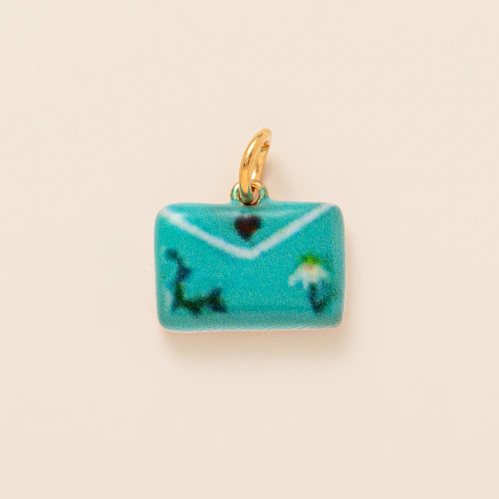 Cross-Border Niche Fresh Pendant: Cherry Blossom Heart Ornament DIY Accessories in Orange Copper