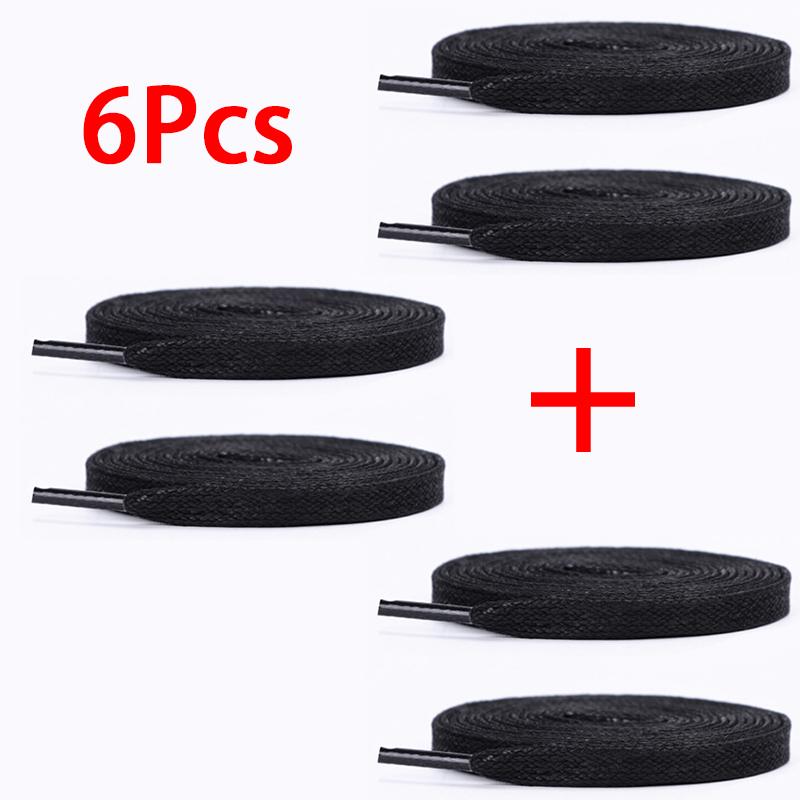 0.6cm Wide Cotton Waxed Shoelaces Flat Shoe Laces Sneakers Boots Waterproof Leather Shoelace 80/100/120/140/160cm 2Pcs/6Pcs