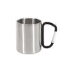 200ML Lightweight Stainless Steel Camping Mug with Carabiner Portable Metal Coffee Mugs for Outdoor Sports Travel Hiking