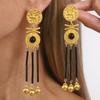 Women Vintage Minimalist Fashion All Match Tassel Dangle Earrings Luxury Elegant Palace Style Ear Jewelry For Women