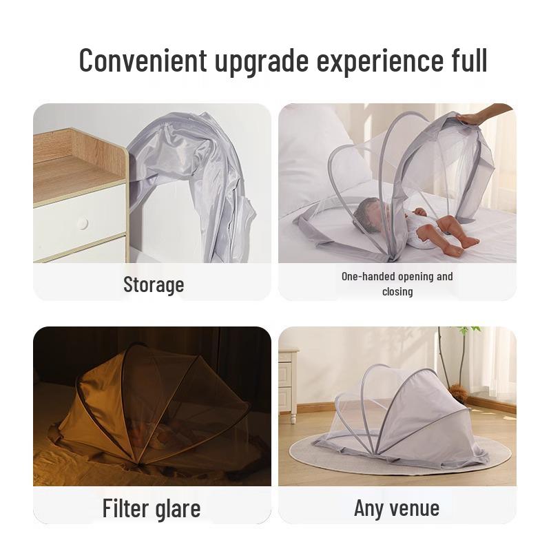 Universal Baby Crib Mosquito-Proof Blackout Cover - Foldable Newborn Infant Full Coverage Net
