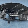 Compatible Headlight Housing for BMW X6 (2008-2013), Black, Front and Rear Seat Base.