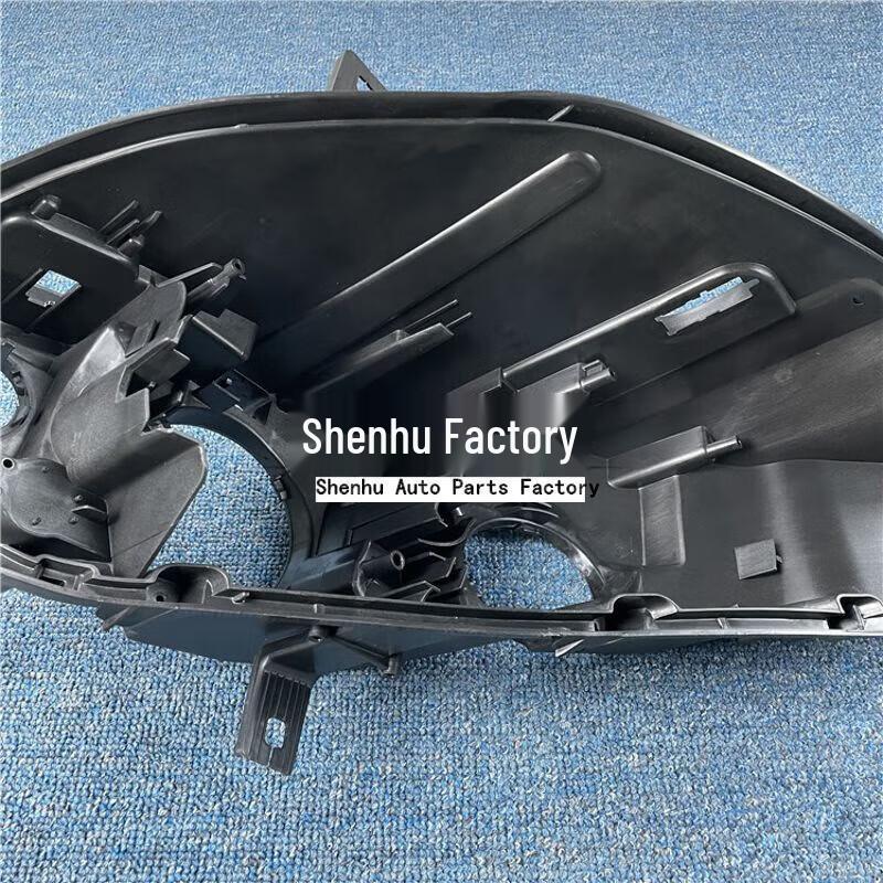 Compatible Headlight Housing for BMW X6 (2008-2013), Black, Front and Rear Seat Base.
