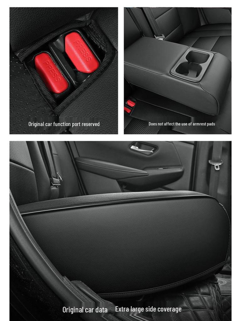 Sylphy Full Leather Car Seat Cushion - New Universal Model for Five-Seat Cars, Suitable for All Seasons