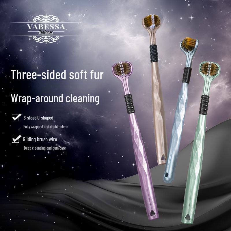 High-End U-Shaped Soft Bristle Toothbrush for Gum and Tongue Cleaning