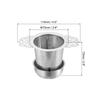 Uxcell 1 Piece Tea Infuser Filter with Handle, Drip Bowl, Stainless Steel Tea Strainer for Loose Leaf Tea, Silver