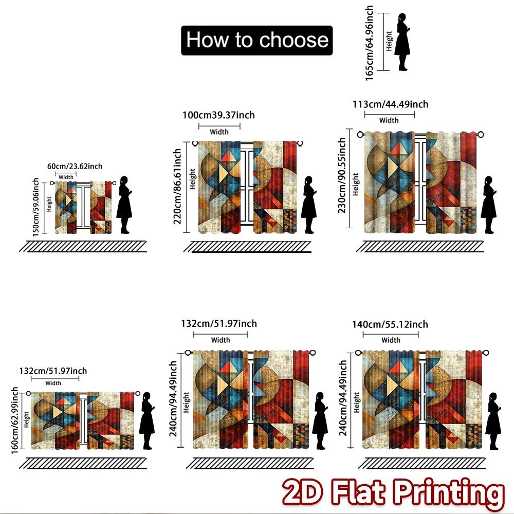 1pc 2D flat Photography Backdrop Popular Background cloth Geometric Colorful Shapes 100% Polyester Vibrant Reunion Perfect for