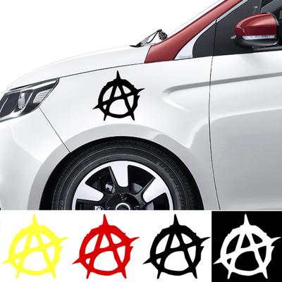 Símbolo de anarquía, pegatinas para ventana de estilo de coche, pegatina para el cuerpo del camión, decoración reflectante