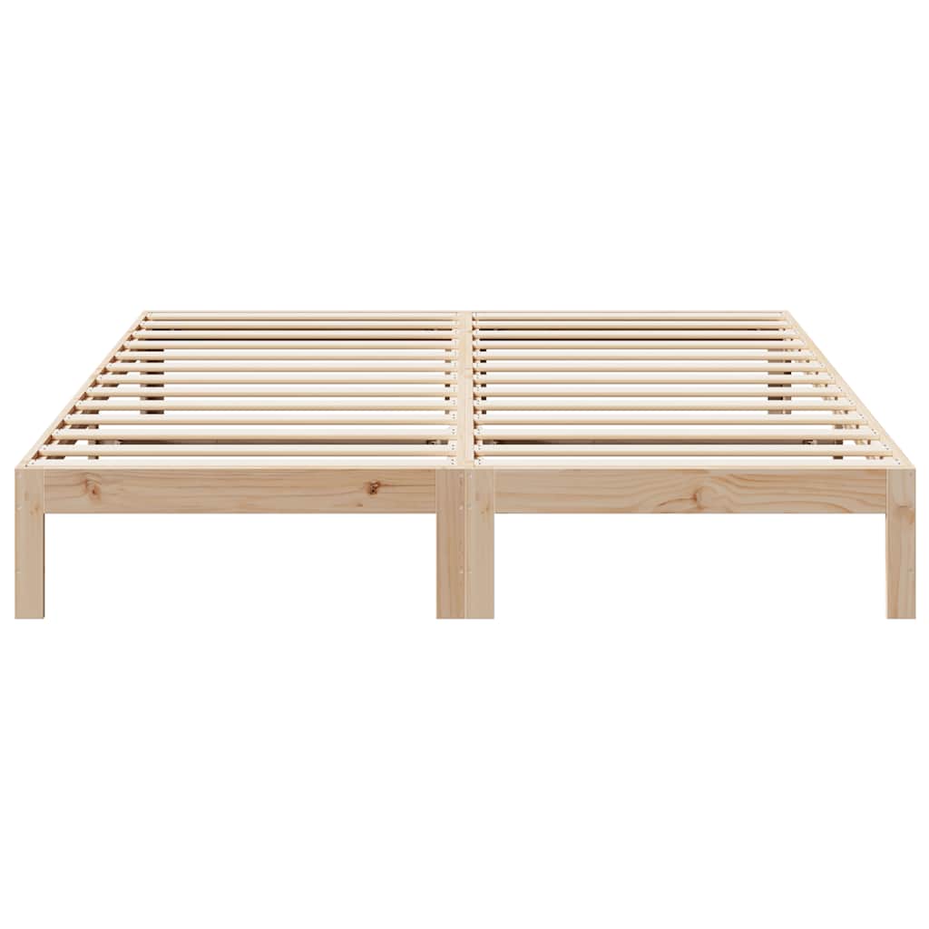Solid Wood Bed Frame without Mattress 160 x 200 cm Pine Wood