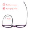 Ultralight Anti Blue Light Reading Glasses Women Fashion Elegant Purple Round Presbyopia Glasses Anti-Fatigue Glasses Magnifier