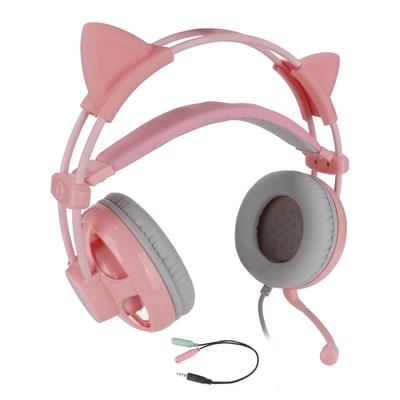 Cute Gaming Headset Noise Reduction 7.1 Surround Sound Over Ear Wired Game Headphone with Mic for