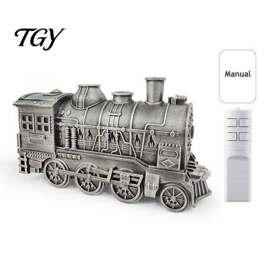 Cichy Aromatyzer z Zimną Mgiełką, Maszyna do Aromaterapii, Dyfuzor Zapachowy w Stylu Parowozu, Ultradźwiękowy Nawilżacz Powietrza z Zimną Mgiełką, 300ml, z Podwójnym Automatycznym Wyłącznikiem