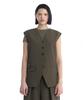 Treemingbird Minimal Button-Detail Set-Up Vest [ Khaki ]