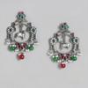 Oxidised Silver Polish Earrings, Silver Pearl Jewelry, Handmade Earring, Women Fashion Earrings